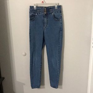 Cotton On Blue High Waisted Skinny Jeans...Size 6